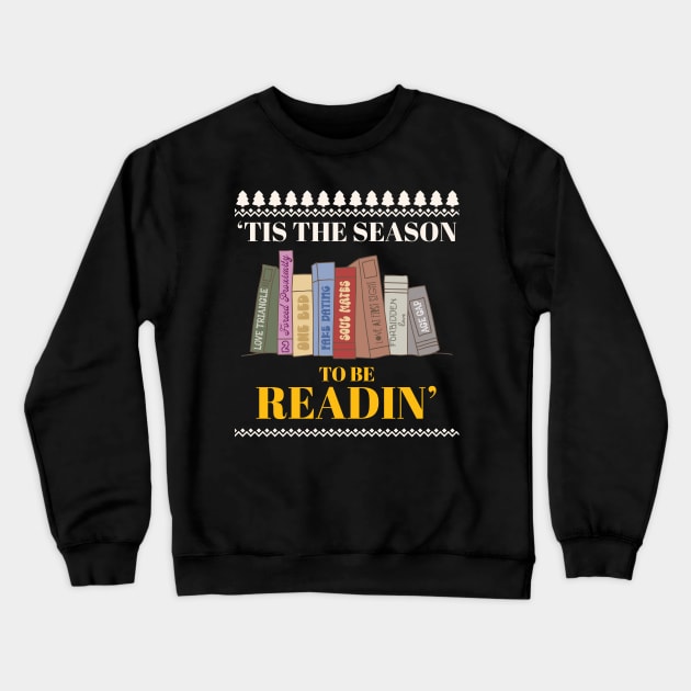 Bookish book Christmas holiday gifts & librarian gift for book nerds, bookworms Crewneck Sweatshirt by OutfittersAve